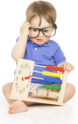 Picture of a Boy with an Abacus.